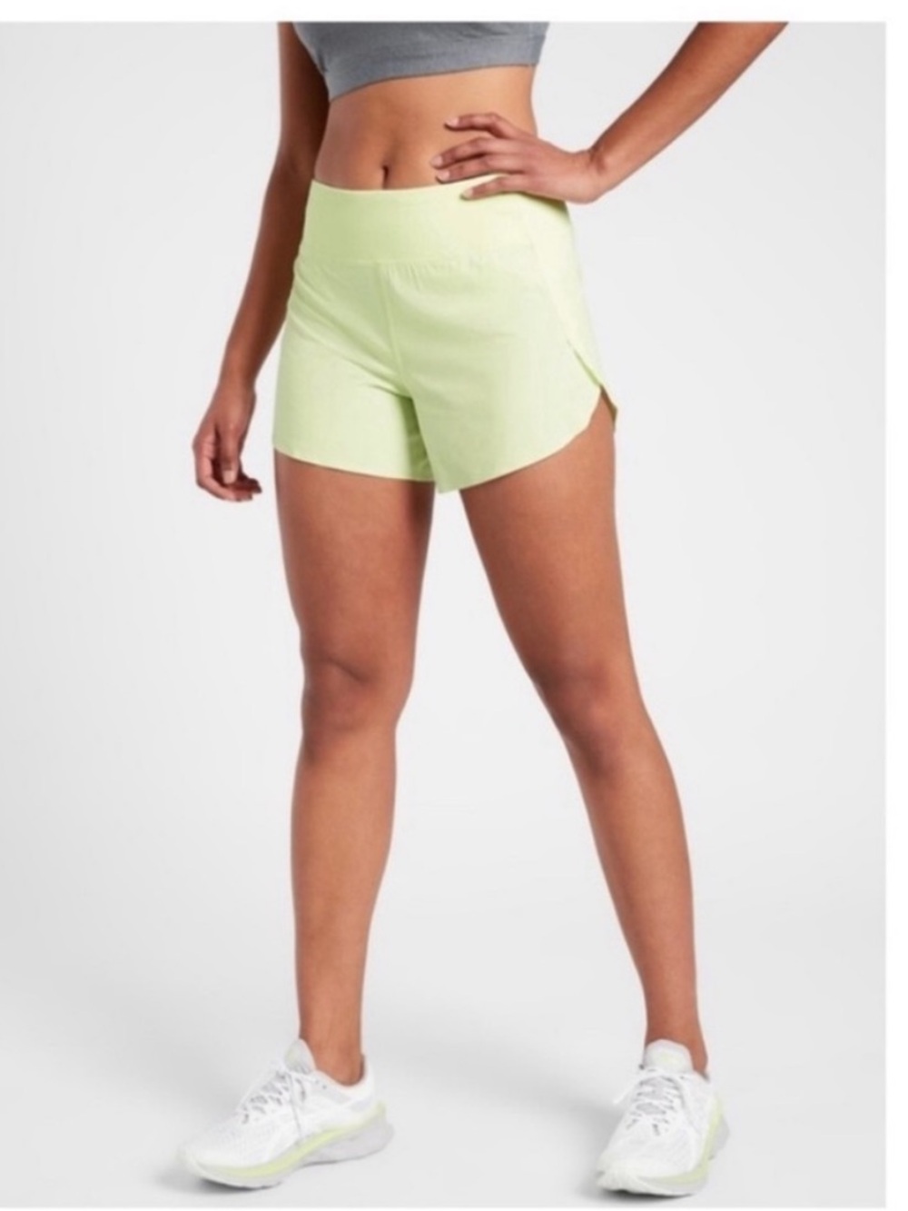 Athleta Lemon Lime High-Rise Athletic Shorts